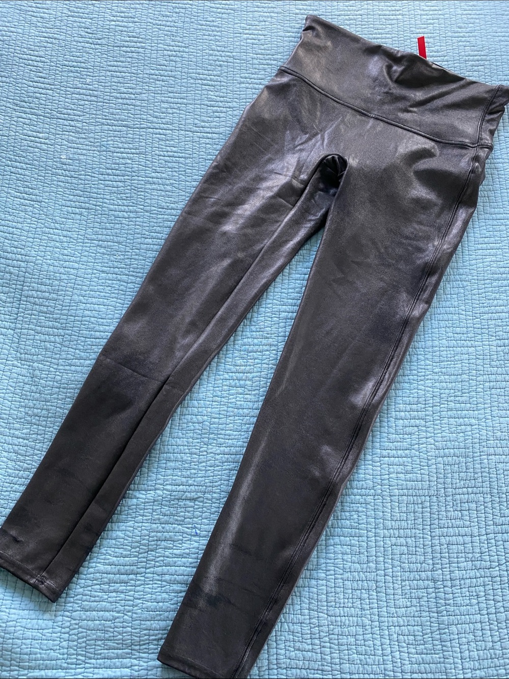 SPANX Faux-Leather Leggings in Black